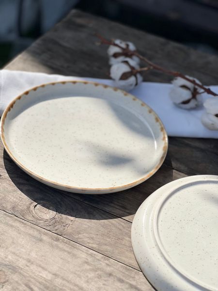 Тарелка Круглая с бортиком 25 см Cream Коричневый Лофт 621321199661 фото