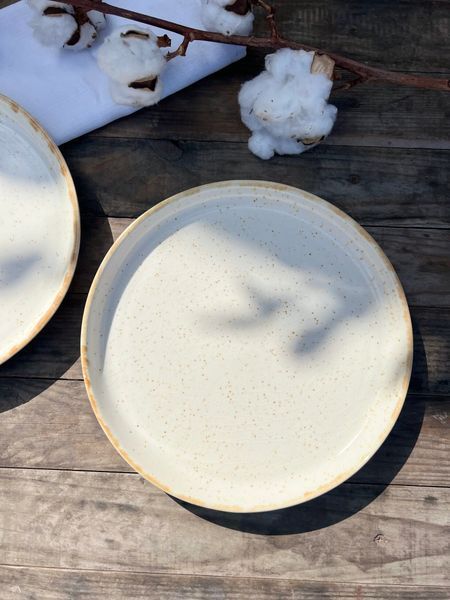 Тарелка Круглая с бортиком 25 см Cream Коричневый Лофт 621321199661 фото