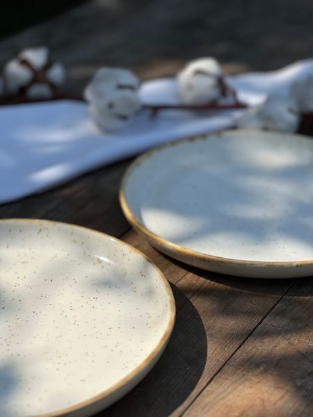Тарелка Круглая с бортиком 22 см Cream Коричневый Лофт 617873250941 фото