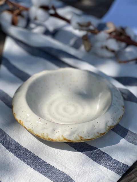 Тарелка для подачи Коралл 250 мл Cream Коричневый Лофт 723513322422 фото