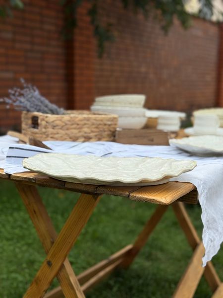 Тарілка Овальна Скеля 36 см Cream Коричневий Лофт 260508141392 фото