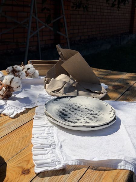 Тарілка Кругла 18 см Чорний Лофт Плюс 516846977562 фото