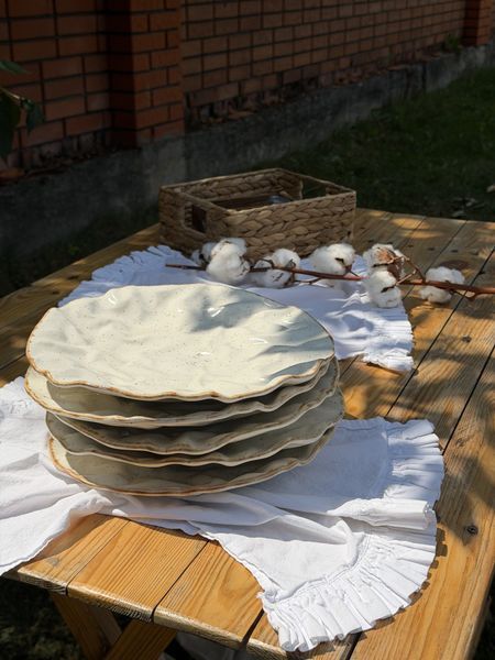 Тарелка плоская Скала 27 см Cream Коричневый Лофт Уценка‼️ 5292353653662 фото