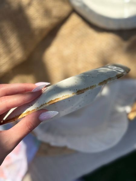 Тарілка для подачі Корал 750 мл Cream Коричневий Лофт 406933815392 фото