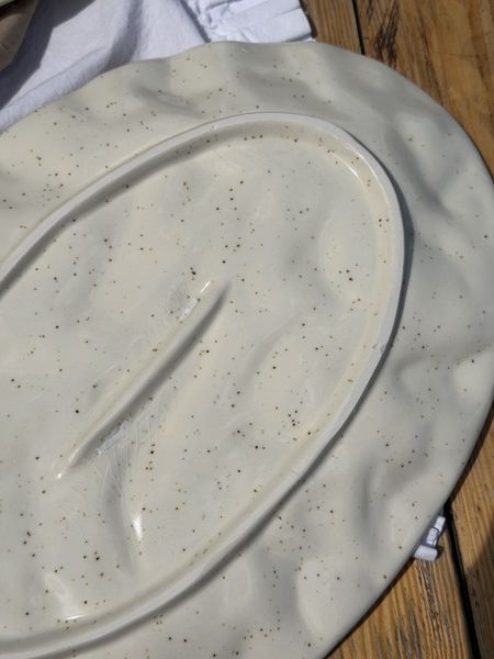 Тарілка Овальна Скеля 36 см Vanilla Уцінка‼️ 790734215112 фото