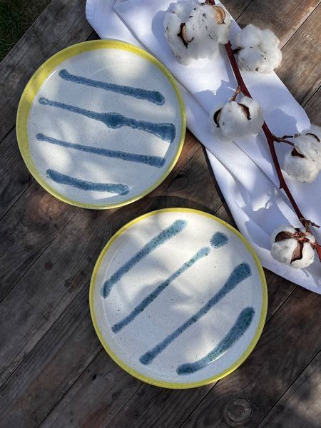 Тарілка Кругла з бортиком 22 см Капучино Yellow Ексклюзив 851043421671 фото