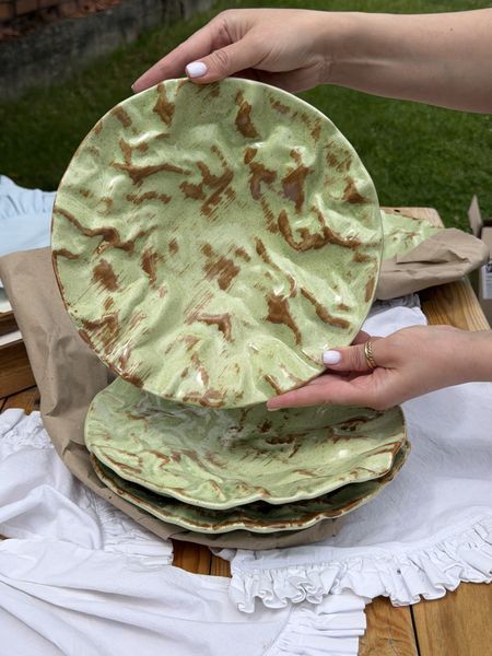 Тарілка Глибока Скеля 25 см Фісташка Коричневий Лофт Плюс Уцінка‼️ 55932986654202 фото